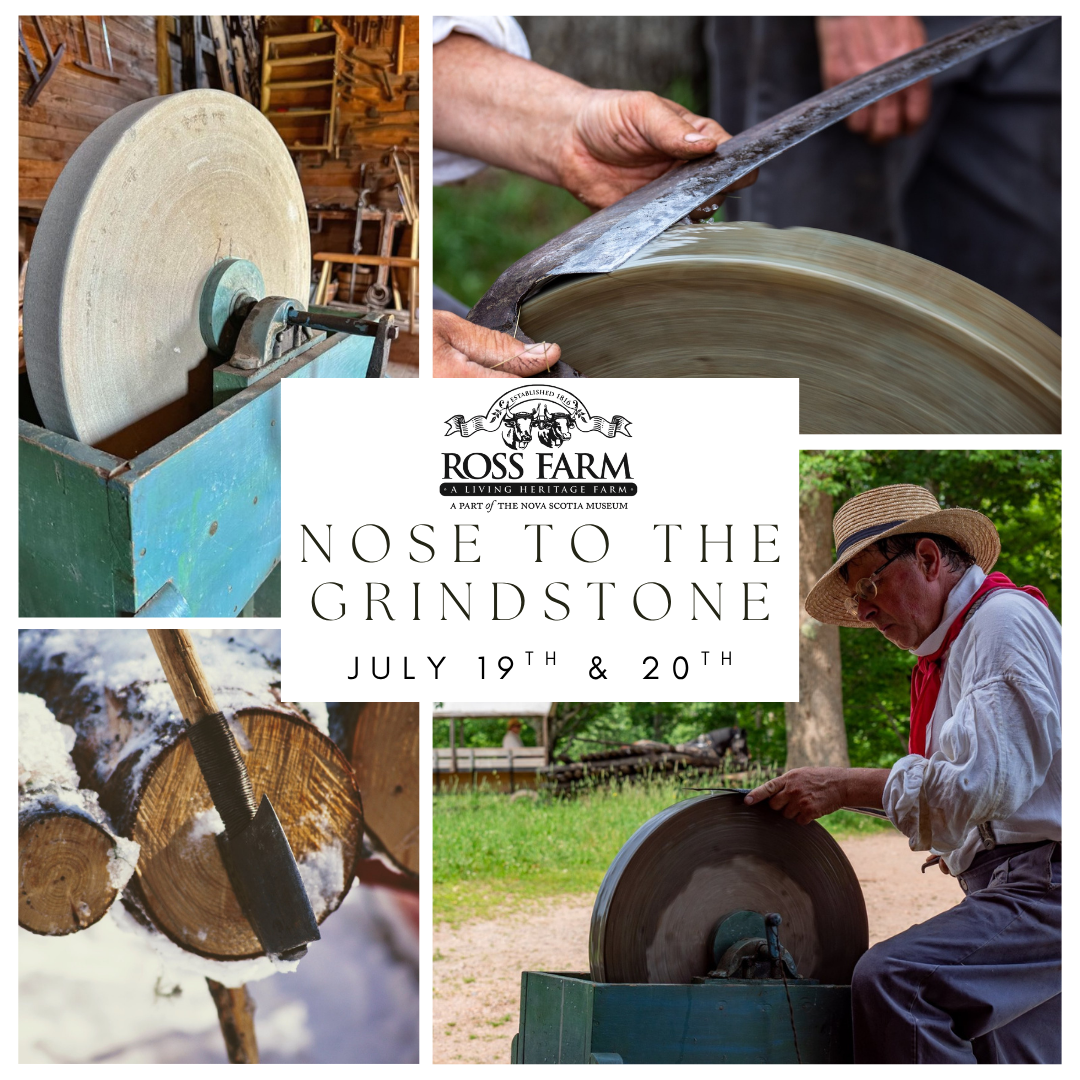 Join us for "Nose to the Grindstone", a weekend event focused on the art of tool sharpening using a grindstone. This event will take place on July 19th and 20th. The staff at Ross Farm will demonstrate effective sharpening techniques and showcase the various types of tools that can be sharpened with a grindstone. Do not miss this opportunity to enhance your tool maintenance skills!