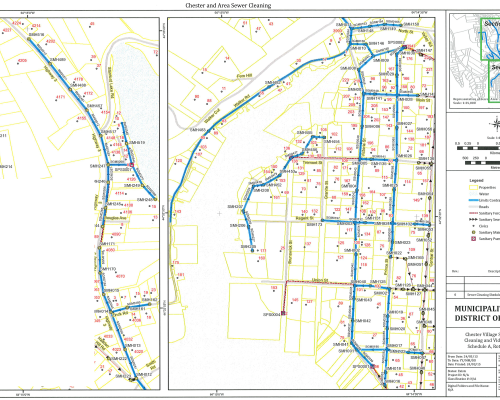 Map of Chester and Area Sewer Cleaning