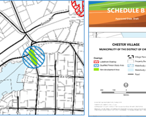 Map of affected area and graphic reference to Land Use By-Law