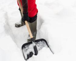 Shovel in snow