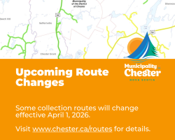 Map of route changes with "Upcoming Route Changes" headline. Remainder of text is in the body of the post.